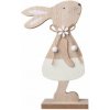 Zajac drevený s béžovou sukňou na postavenie 11,5 x 20 cm