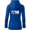 Judo - Nápis - Mikina dámska trendy zipper s kapucňou - XS ( Kráľovská modrá )