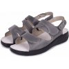 Vlnka dámske anatomické kožené sandále Hana tmavo sivá