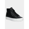 Kožené tenisky Calvin Klein Jeans BOLD VULC FLATF MID LTH IN dámske, čierna farba, YW0YW01634 EUR 40