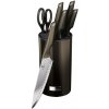 Sada kuchynských nožov v nerezovom stojane 7 dielna Berlingerhaus Shiny Black Edition BH-2793