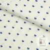 Bavlna vzorovaná - Srdiečka kráľovsky modré na bielom podklade
