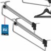Výsuvný vešiak na košele do šatníka strieborný 350 mm sada 2 ks.