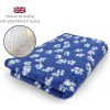 DRYBED Premium Vet Bed Small Paws modrý + biele labky 100 x 75 cm