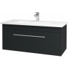 Dreja Umývadlová skrinka ASTON SZZ 100 - L03 Antracit vysoký lesk / Úchytka T02 / L03 Antracit vysoký lesk