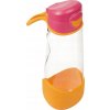 B.BOX Strawberry Shake Športová tritanová fľaša 600 ml ružová oranžová