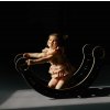 Babywood Montessori drevená hojdačka čierna M