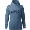 Evolúcia Beh - Mikina dámská Cape s kapucí - XL ( Denim )