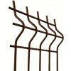 EKOfence Zváraný plotový panel 3D ZnPVC 2500x1730x4mm hnedá 15771