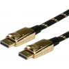 Kábel DisplayPort M/M 7.5m, 4K@60Hz, DP v1.2, 21.6Gbit/s, čierny, pozl. konektor, Gold