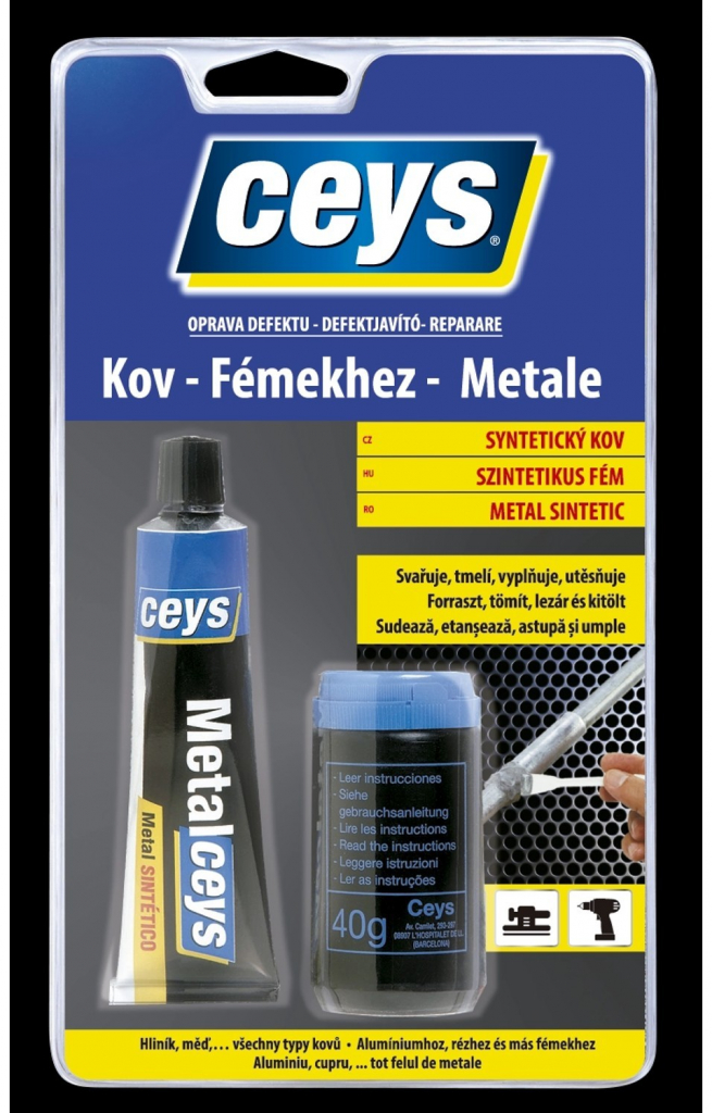 CEYS Syntetický kov tmel s kovovým plnivom 40g