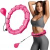 Zoštíhľujúca obruč hula-hop koleso s výstupkami a záťažou 50 cm ružové SP-434