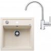 SET325 - Gránitový drez Blanco Dalago 5 biela soft + Kuchynská batéria Rosan Zerro JZ38601 chróm