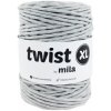 MILA macramé šňůra TWIST XL 5mm Šedá světlá