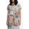 Elegantná Dámska Košeľa DESIGUAL Bežová Farba: Bežová, Velkost: XS