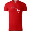 Evolúcia parašutista zoskok - Tričko z organickej bavlny - 3XL ( Červená )