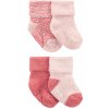 CARTER'S Ponožky Stripes Pink dievča LBB 4ks 0-3m 1L765610_0-3