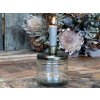 Chic Antique Bronzový antik svietnik na úzku sviečku s pohárom Fancio - Ø 8*10cm - Chic Antique