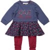 DIRKJE Set 2.d šaty + legíny Blue dievča 56