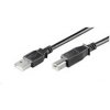 PremiumCord Kabel USB 2.0, A-B, 3m, černý