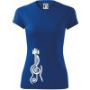 Husľový kľúč gitara - Dámske Fantasy športové (dresovina) - 2XL ( Kráľovská modrá )