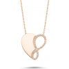 Olivie Strieborná retiazka rose srdce 4349