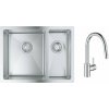 Súprava nerezový drez Grohe K700 31577SD1, kuchynská batéria Grohe Eurosmart Cosmopolitan 31481001
