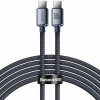 Baseus Crystal Shine Series opletený nabíjací a dátový kábel USB-C/USB-C na iPad/MacBook/AirPods - 2 m - čierny CAJY000701 - možnosť vrátiť tovar ZADARMO do 30tich dní