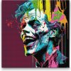 Vymalujsisam.sk Diamantovanie podľa čísiel - Šialený klaun Veľkosť: 50x50cm, Rám: Na kartónovej doske, Diamanty: Okrúhle