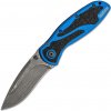 Kershaw BLUR - ALUM BLU/DAM Damascus Aluminum Linerlock K-1670NBDAM