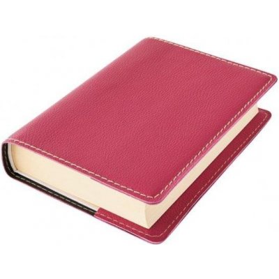 Kožený obal na knihu KLASIK M 22,7 x 36,3 cm - koža ružová