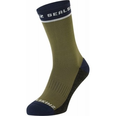 Sealskinz Fox ley Mid Length Active Sock Olive/Grey/Navy/Cream