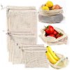 Vekr Sada sieťových sáčkov z bavlny na ovocie a zeleninu 4 ks