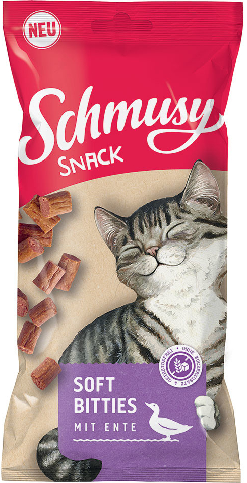 Schmusy Snack Soft Bitties kačacie 12 x 60 g
