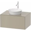 DURAVIT White Tulip závesná skrinka pod umývadlo na dosku, 1 zásuvka, 800 x 550 x 408 mm, taupe matná, WT497506060