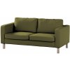 Dekoria Poťah na sedačku Karlstad (nerozkladací, 2-miestny, krátky), olivovo zelená, 165 x 89 x 64 cm, Etna, 161-26
