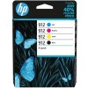 HP 912 CMYK (6ZC74AE, čierna, azúrová, žltá, purpurová) - atrament pre Officejet 80XX; Officejet Pro 80XX, 4pack