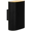 Lucide 12219/02/30 OVALIS Wall Light 2xE14/9W excl. Black