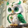 Diamantový obraz Zelenooká sova