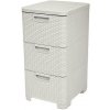CURVER Zásuvka 3x 14l RATTAN Style krémová