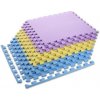 Rôznofarebná penová puzzle podložka (9 ks) ONE FITNESS - dĺžka 180 cm, šírka 180 cm, výška 1 cm