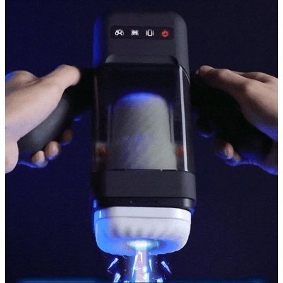 Game Cup Thrusting Vibration Masturbator With Heating Function And Mobile Support Blac