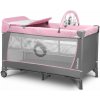 Lionelo travel cot flamingo ružová sivá