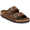 BIRKENSTOCK Sandále Arizona soft footbed suede leather Hnedá