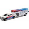 Maisto Heartland Haulers nákladné auto s prívesom na prepravu zvierat biele (101212328RB)