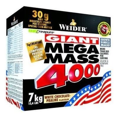 Gainer Weider Mega Mass 4000, 7kg, jahoda (4044782326251)