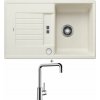 Blanco ZIA 45 S biela soft + excentrické ovládanie + Blanco MILI chróm 519413
