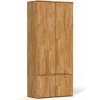 Šatníková skriňa z dubového dreva 90x206 cm Vento 2 - The Beds