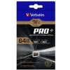Verbatim pamäťová karta micro SDXC Pro+, 64GB, micro SDXC, 44034, UHS-I U1 (Class 10), s adaptérom