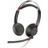 HP Poly POLY Blackwire 5220 Slúchadlá s mikrofónom Kábel Pres hlavu Hovor / hudba USB Typ-A Čierna, Červená (207576-01)